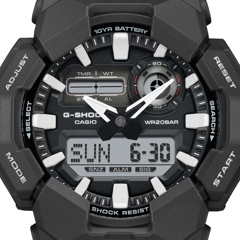 Casio G-Shock Analog-Digital Black Resin Strap Watch - GA-010-1A1