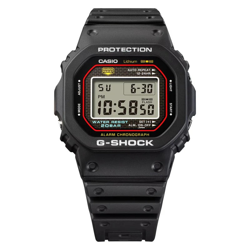 Casio G-Shock Digital 5000 Series Black Resin Watch 42.3mm - DW5000R-1A