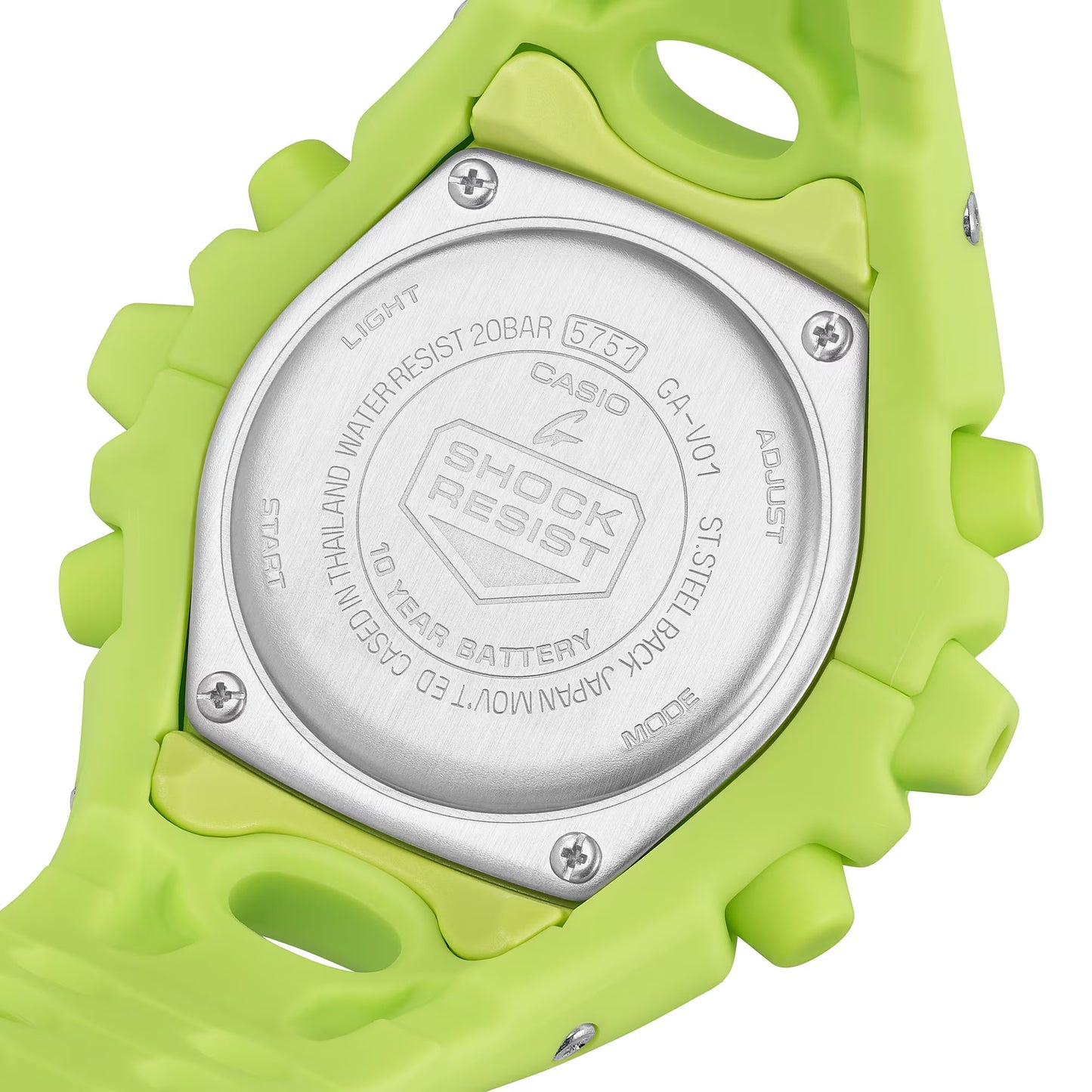 New Casio G-Shock Neon Yellow Resin GAV01-9A Analog-Digital Series
