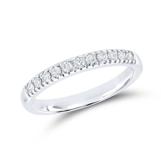 14kt White Gold 0.26 CTW Natural Diamond Band