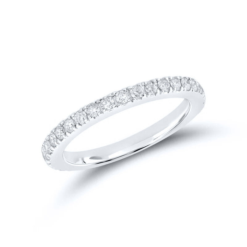 14kt White Gold 0.50 CTW Natural Diamond Band