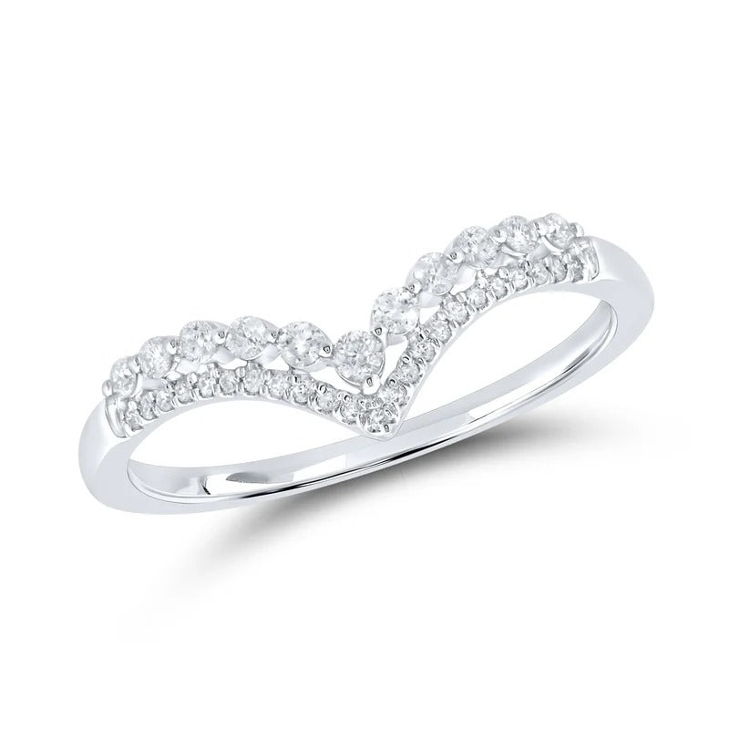 14kt White Gold 0.25 CTW Natural Diamond Band