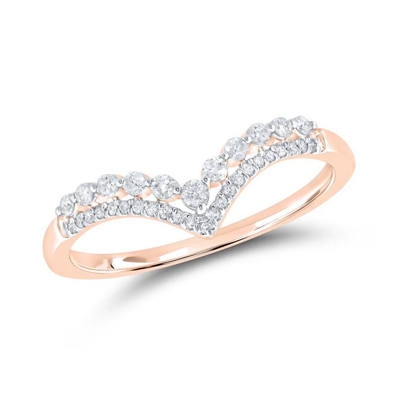 14kt Rose Gold 0.25 CTW Natural Diamond Band