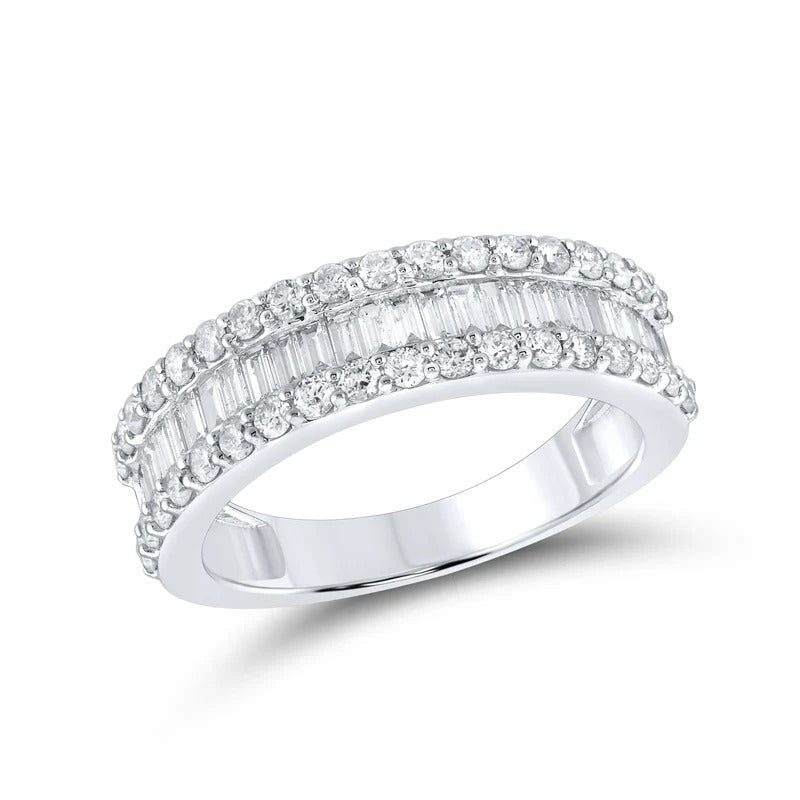 14kt White Gold 1.10 CTW Natural Diamond Band