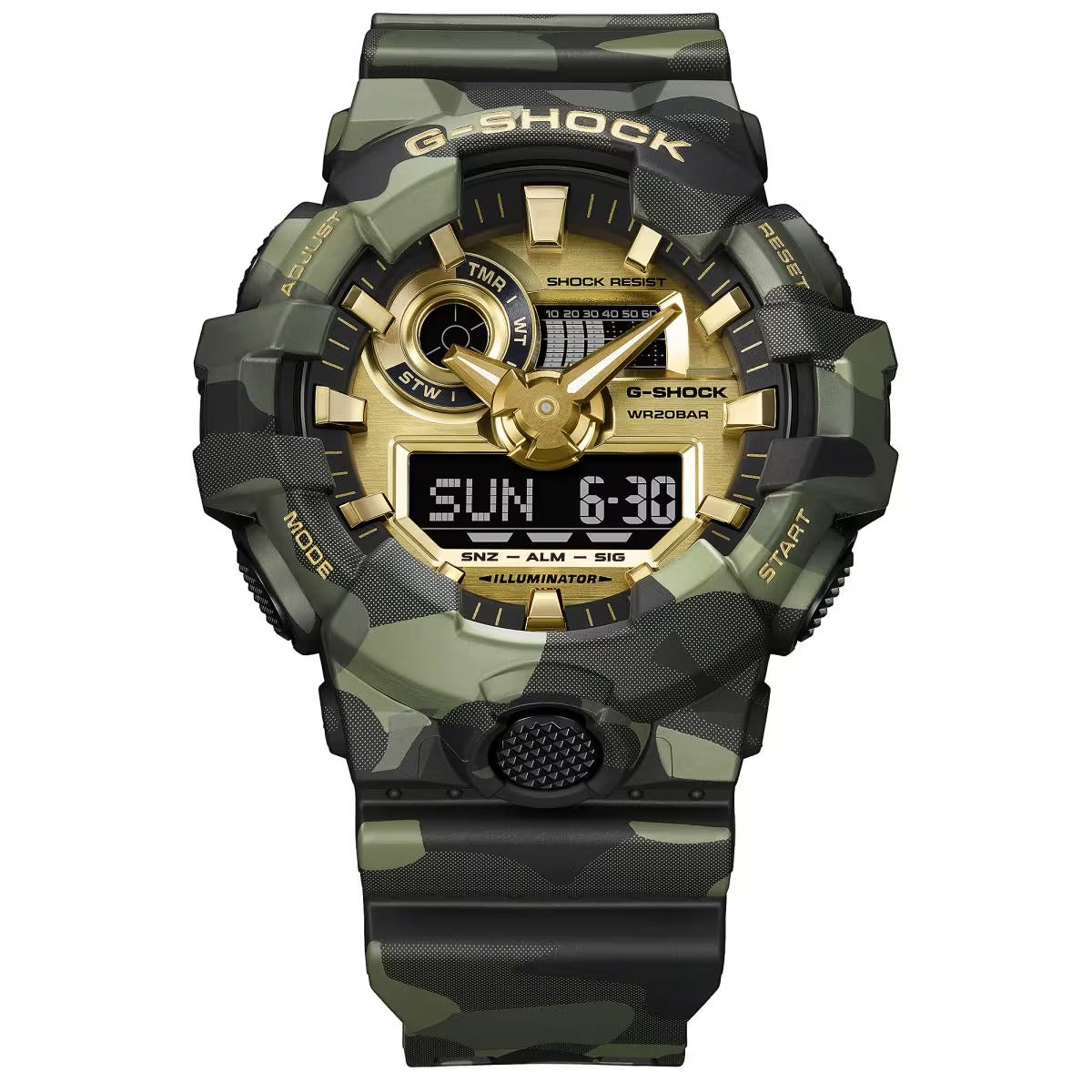 Casio G-Shock GA-700 Series Analog & Digital Gold Dial Watch