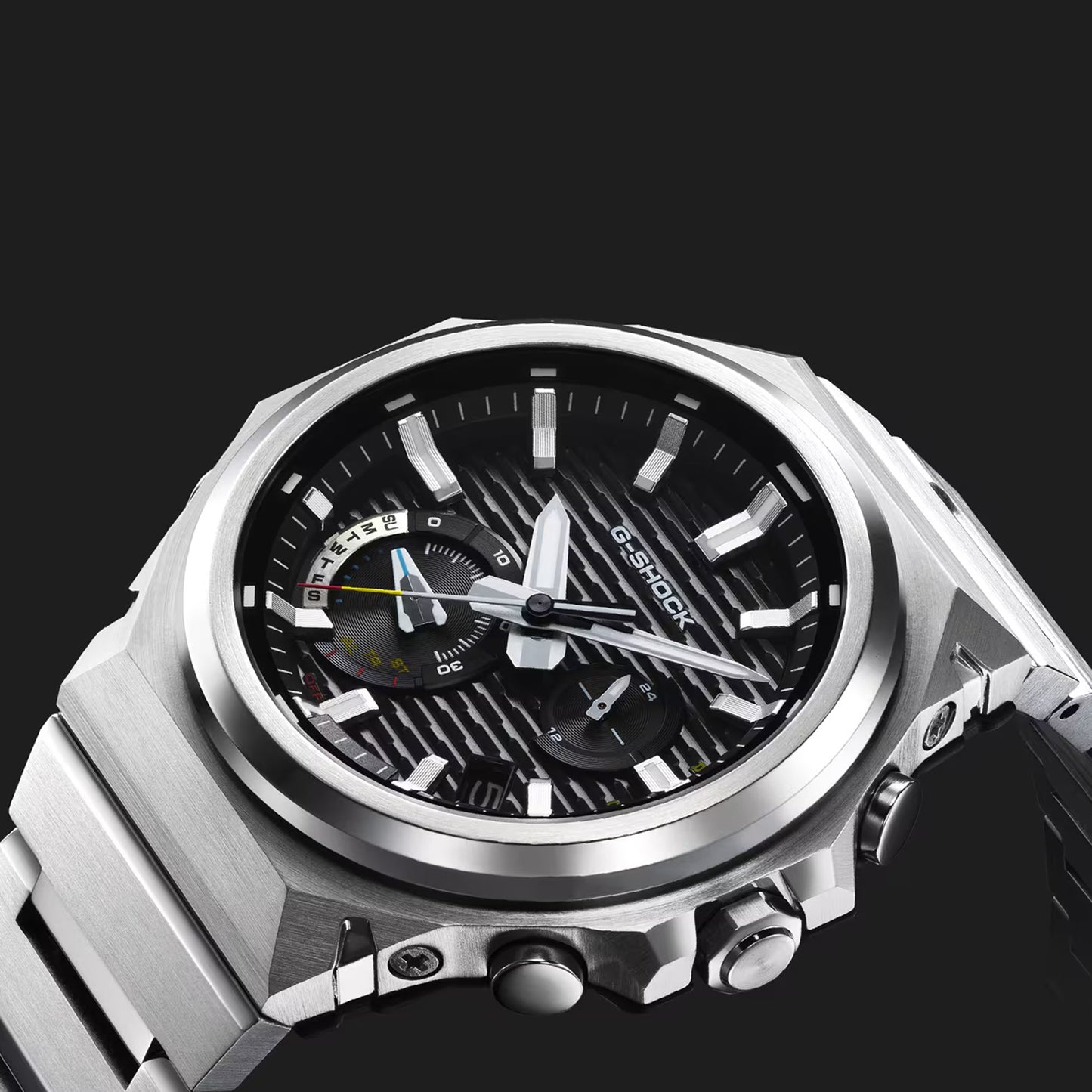Men's Casio G-Shock G-Steel Analog Tough Solar Watch with Black Dial (Model: GSTB1000D-1A)