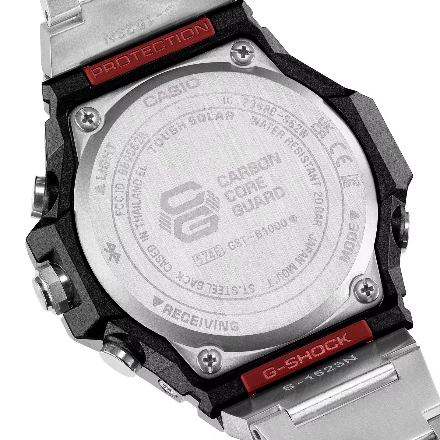 Men's Casio G-Shock G-Steel Analog Tough Solar Watch with Black Dial (Model: GSTB1000D-1A)