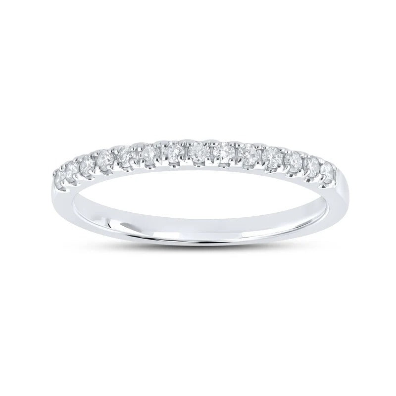 14kt White Gold 0.20 CTW Natural Diamond Band