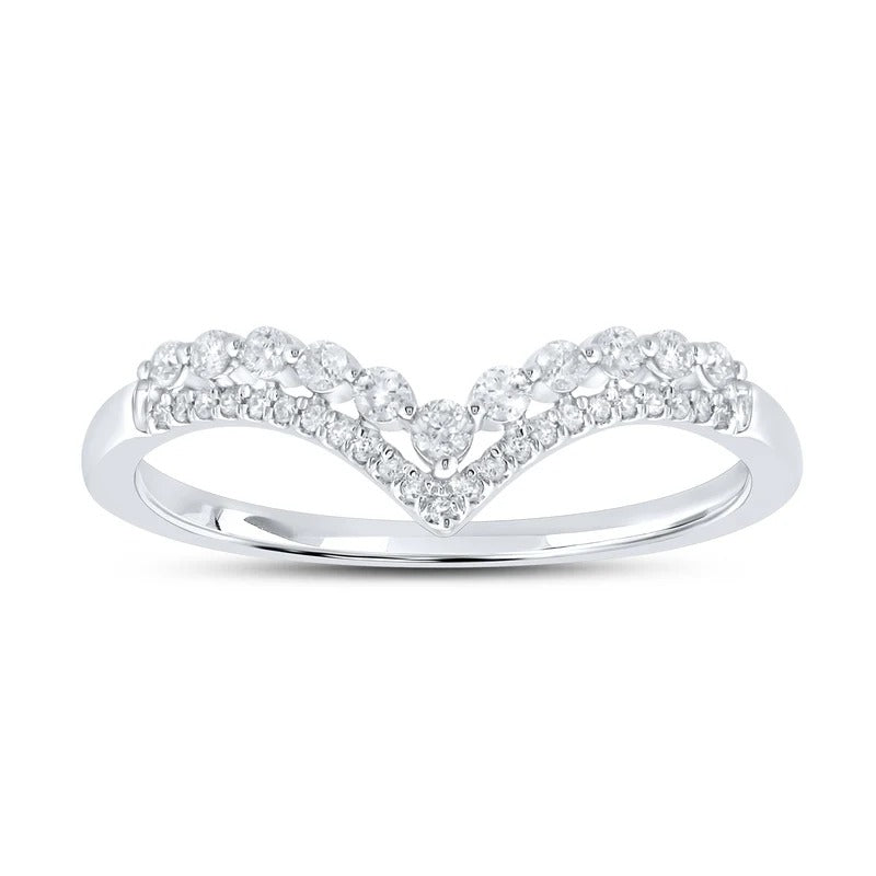 14kt White Gold 0.25 CTW Natural Diamond Band