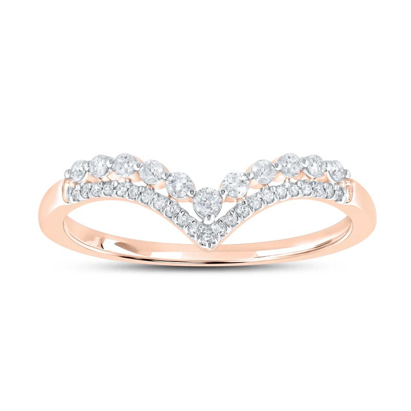 14kt Rose Gold 0.25 CTW Natural Diamond Band