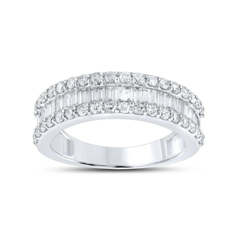 14kt White Gold 1.10 CTW Natural Diamond Band