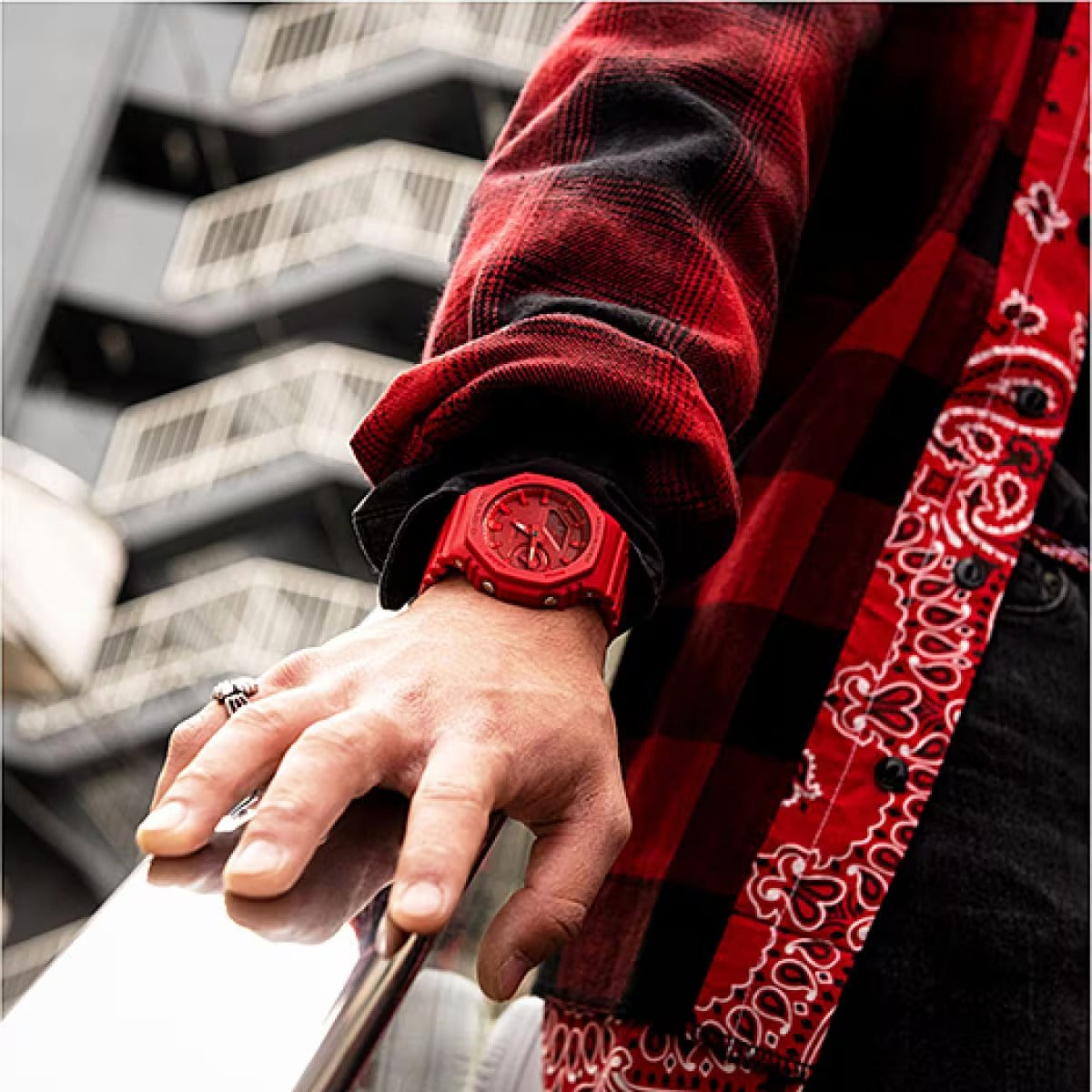 Casio G-Shock Men’s 2100-Series Watch in Red Resin