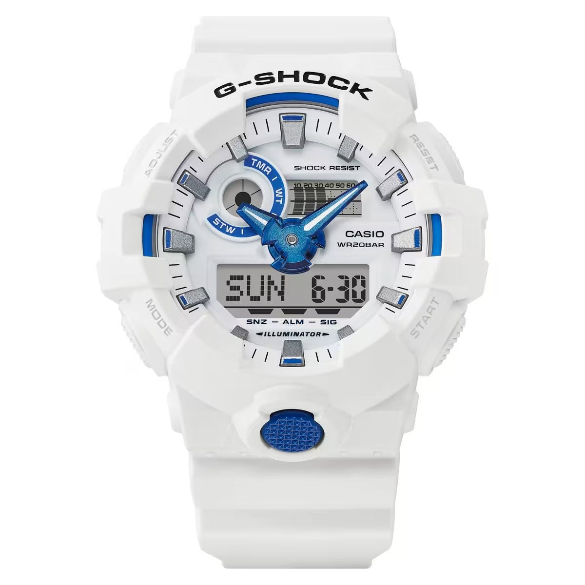 Casio G-Shock GA700HDS-7A Analog-Digital White Blue Watch