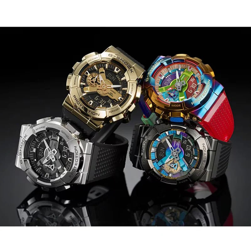 Men's Casio G-Shock Analog-Digital Stainless Steel Bezel Watch GM110-1A