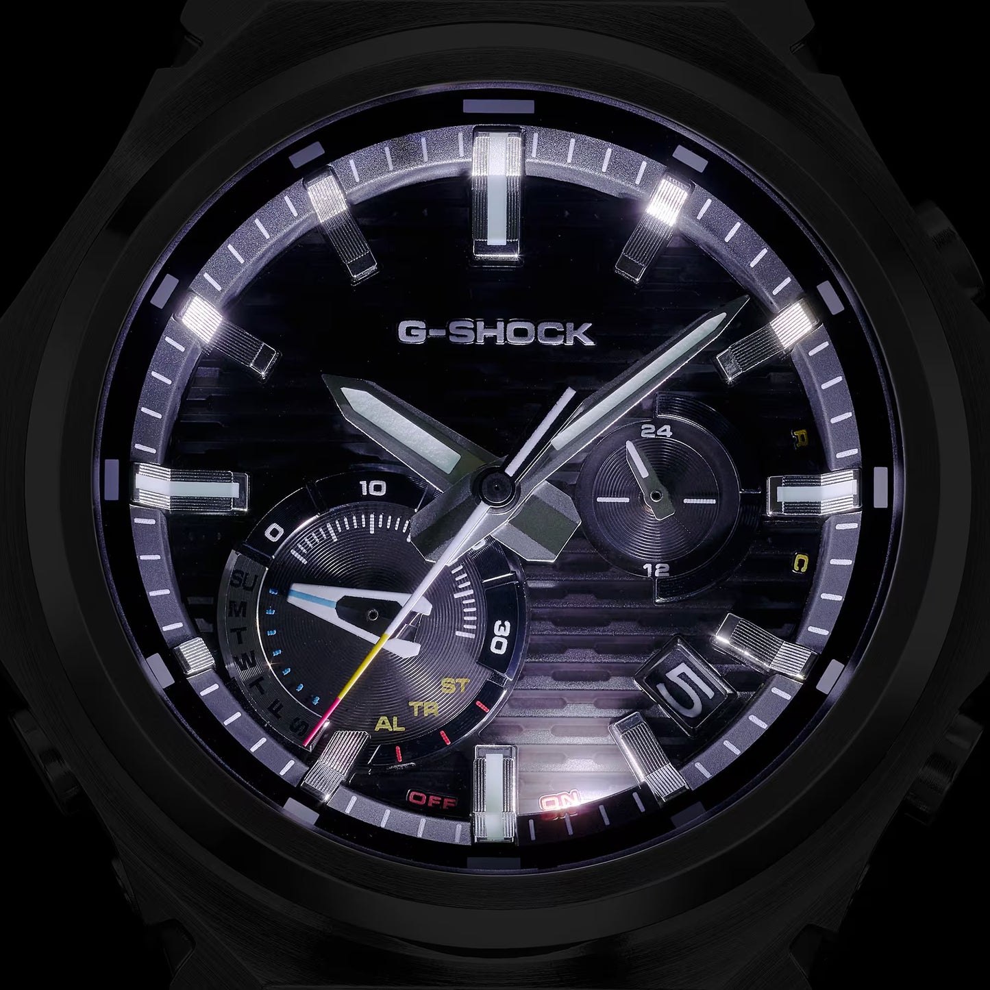 Men's Casio G-Shock G-Steel Analog Tough Solar Watch with Black Dial (Model: GSTB1000D-1A)