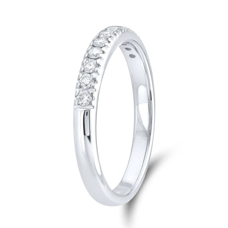 14kt White Gold 0.26 CTW Natural Diamond Band
