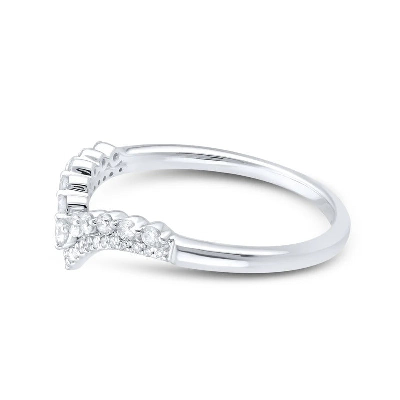 14kt White Gold 0.25 CTW Natural Diamond Band