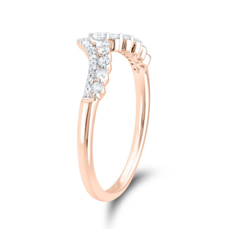 14kt Rose Gold 0.25 CTW Natural Diamond Band