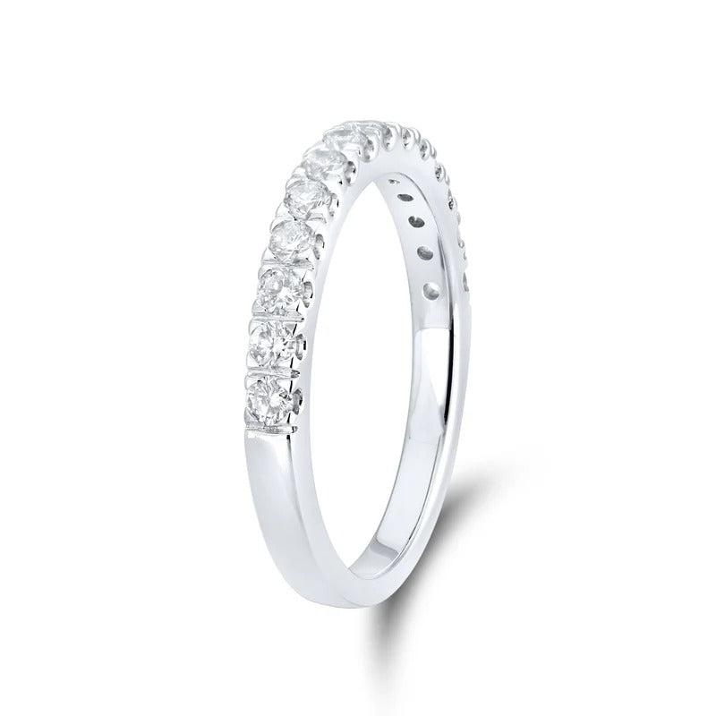14kt White Gold 0.50 CTW Natural Diamond Band