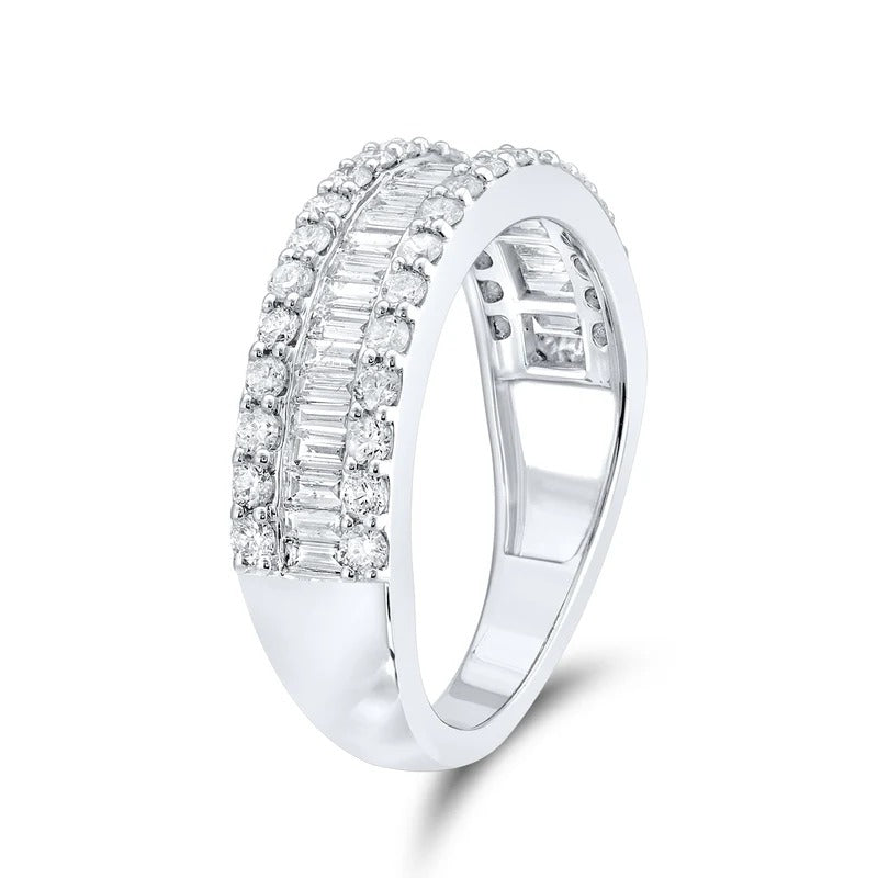 14kt White Gold 1.10 CTW Natural Diamond Band