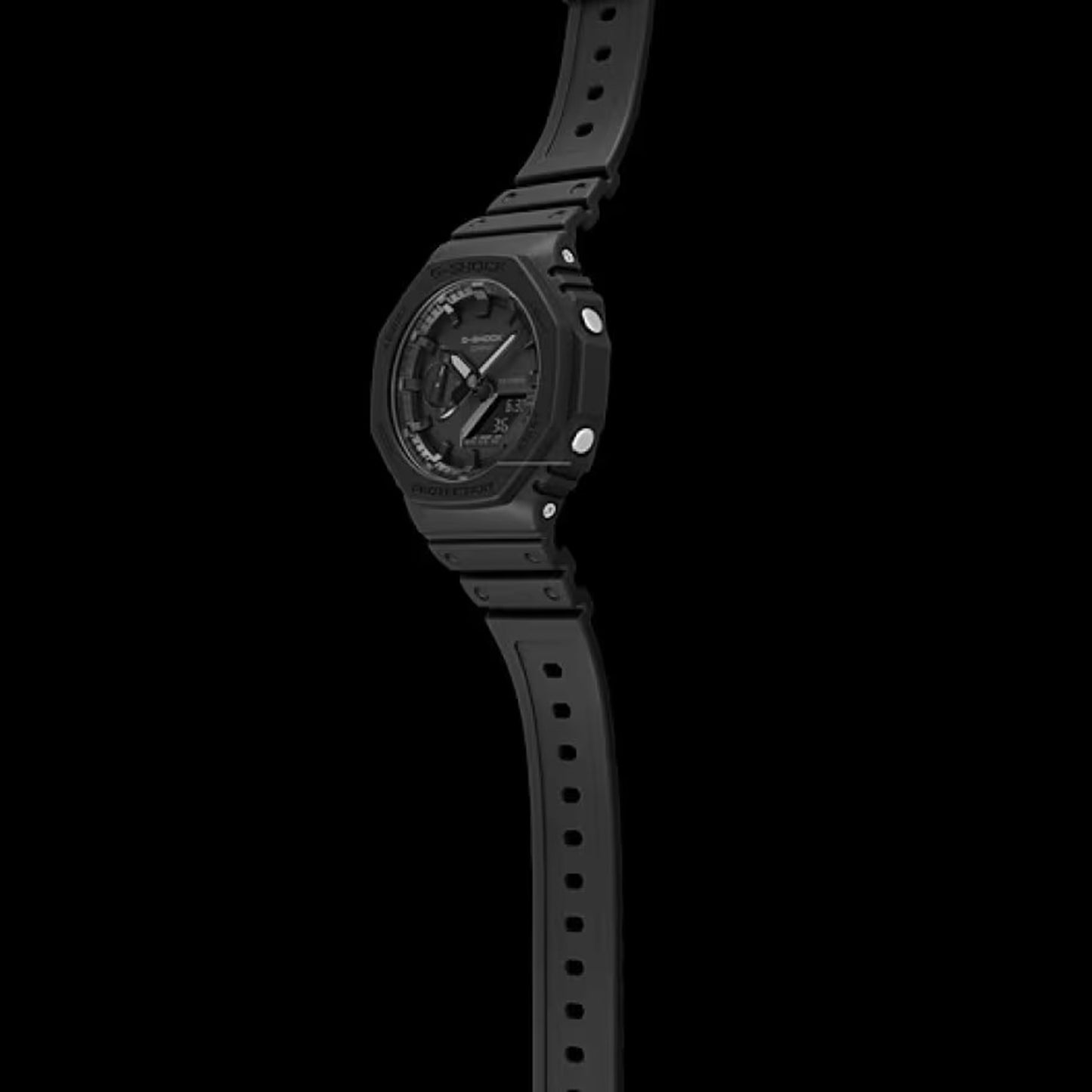 Men's Casio G-Shock Carbon Core Guard Analog-Digital Black Resin Band Watch GA2100-1A1