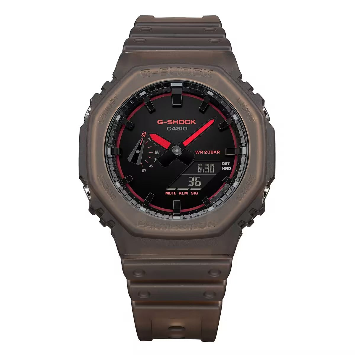 Casio G-Shock Smoke Light Analog-Digital Brown Resin Watch