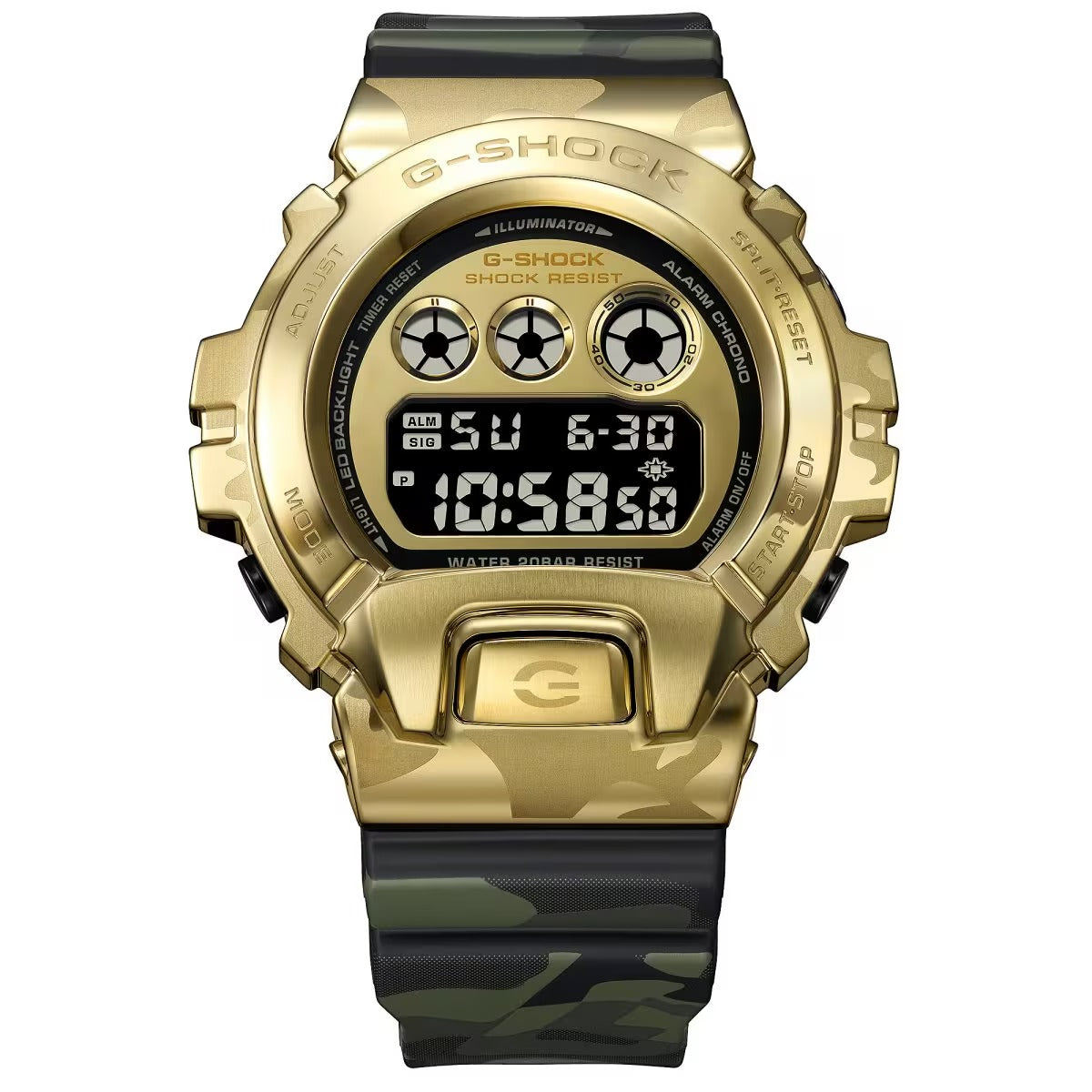 CASIO G-SHOCK GM-6900CMG-3 CAMO AND GOLD Camouflage Digital Men Wrist Watch