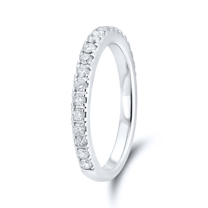 14kt White Gold 0.50 CTW Natural Diamond Band