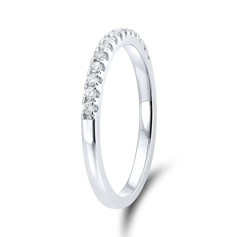 14kt White Gold 0.20 CTW Natural Diamond Band