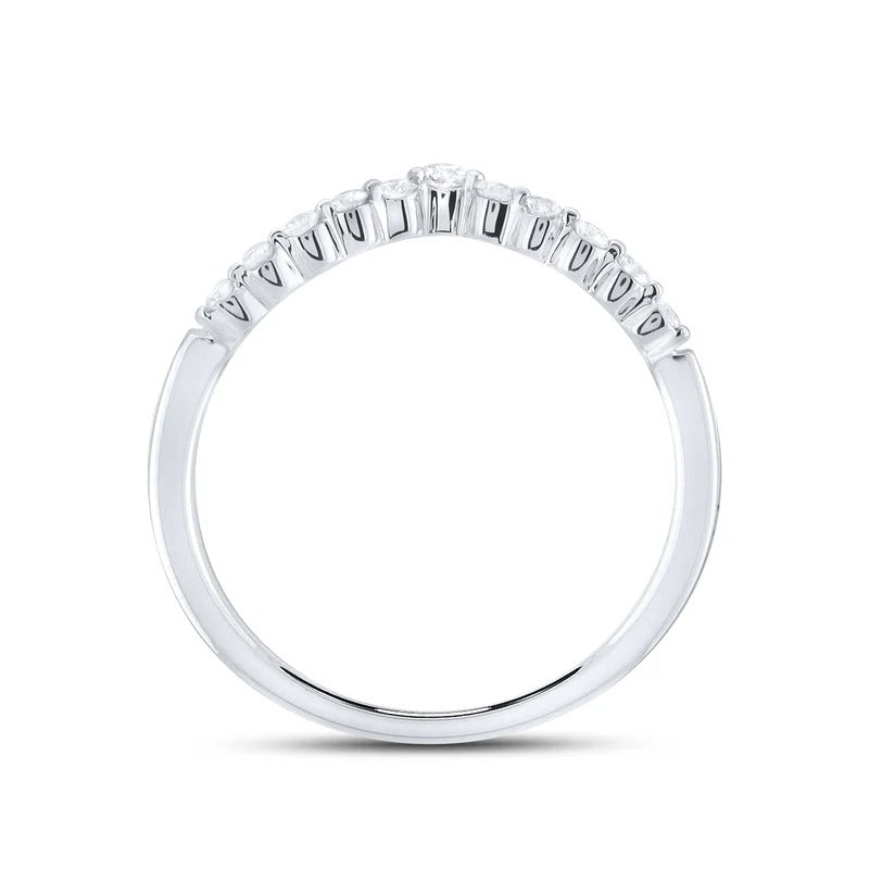 14kt White Gold 0.25 CTW Natural Diamond Band