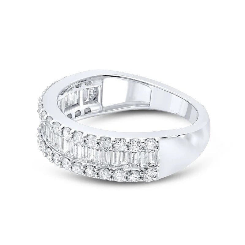 14kt White Gold 1.10 CTW Natural Diamond Band
