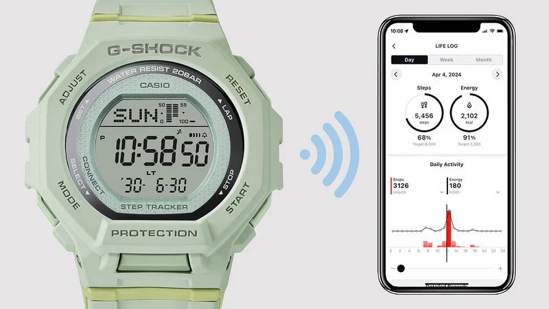 G-SHOCK G-Squad GMD Series Resin Ladies Watch Green 46mm GMD-B300-3CR