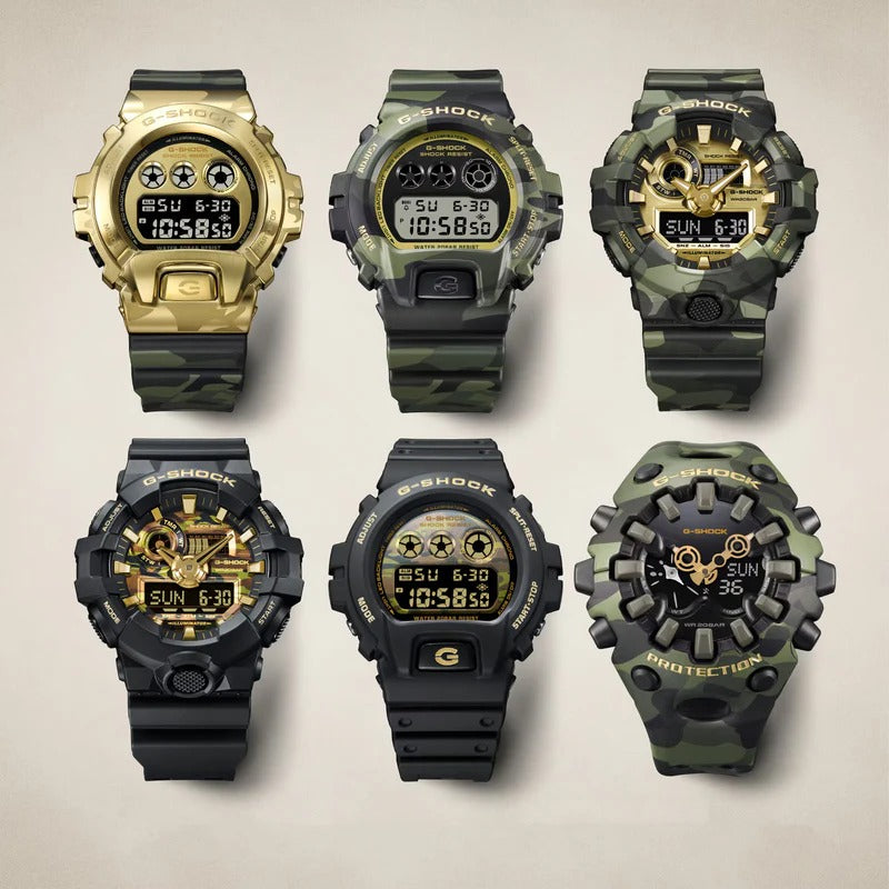 G-Shock DW6900 Bold Camo Ana-Digi Green Gold (DW6900CMG-3)
